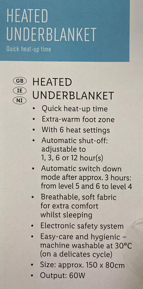 Heated Underblanket