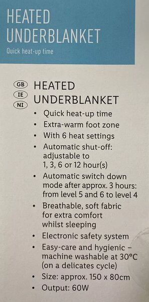 Heated Underblanket