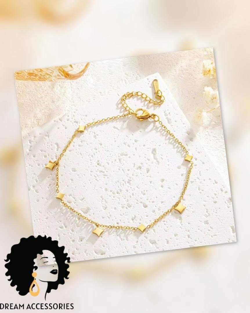 Bracelet Cheville Doré Élégant