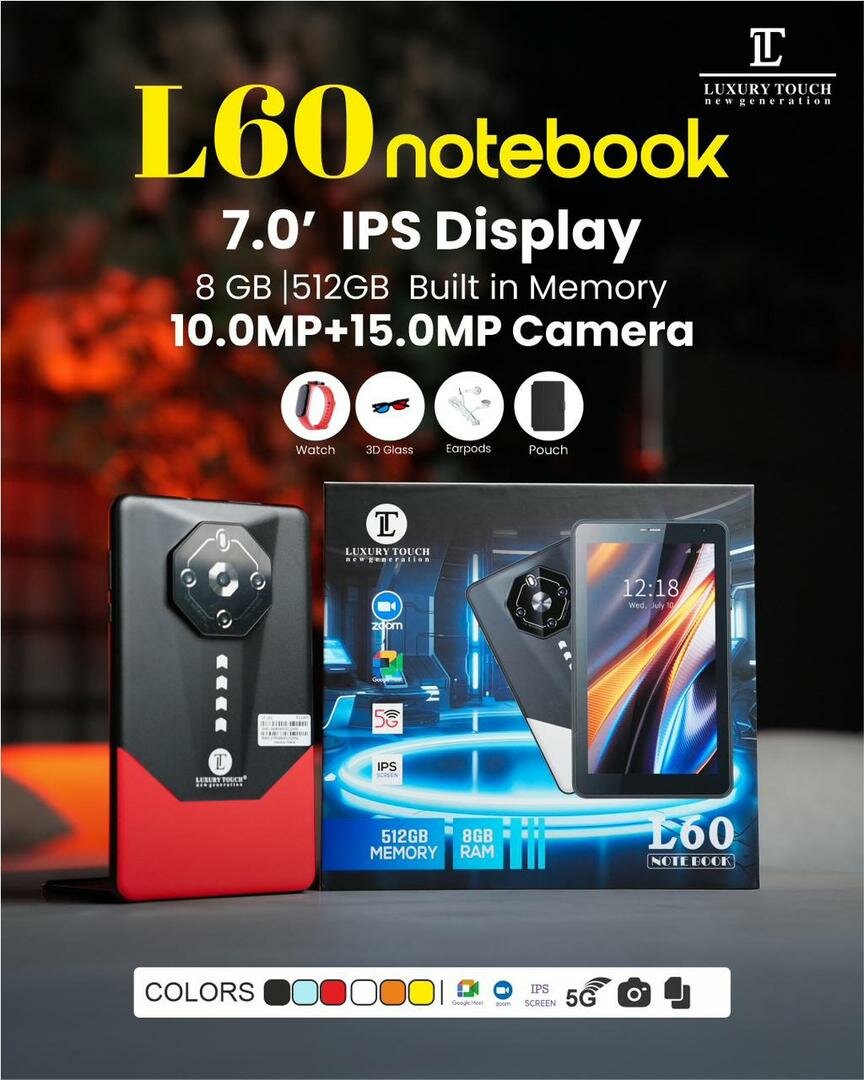 Tablet L60 IPS 7" 8GB+512GB