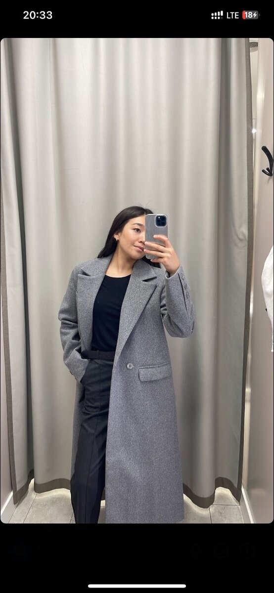 Пальто черное