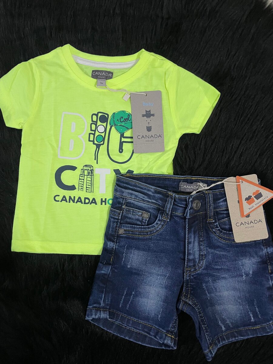 Ensemble été garçon coloré