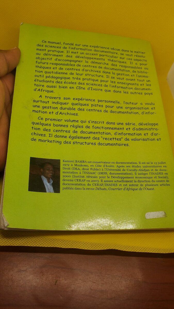 Manuel de gestion d'un centre de documentation