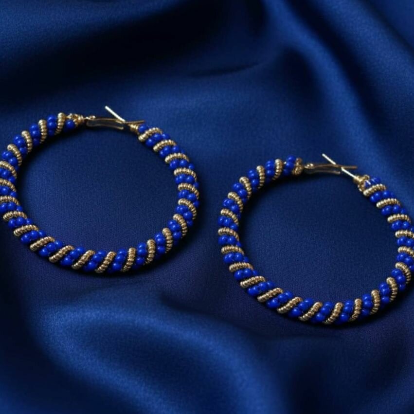 Boucles d'oreilles créoles perle