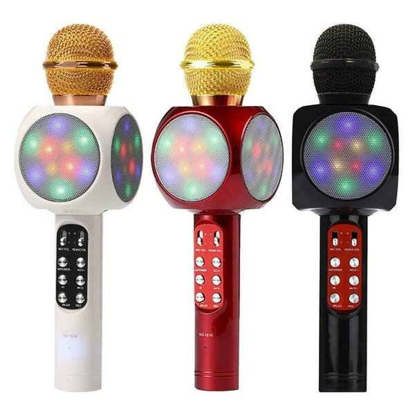 Microphone karaoké sans fil LED
