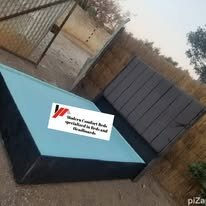 custom made bed with a high base