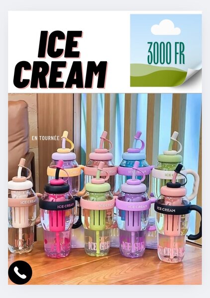 Gourde Colorée avec Paille