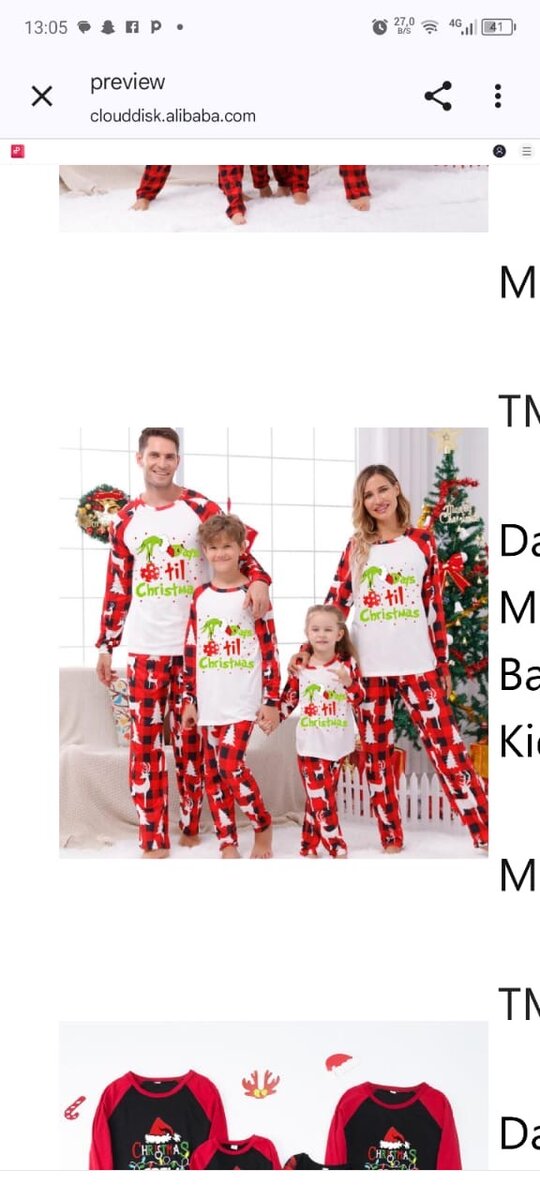 Pyjama Noël Famille