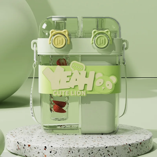 Bouteille d'eau double compartiment