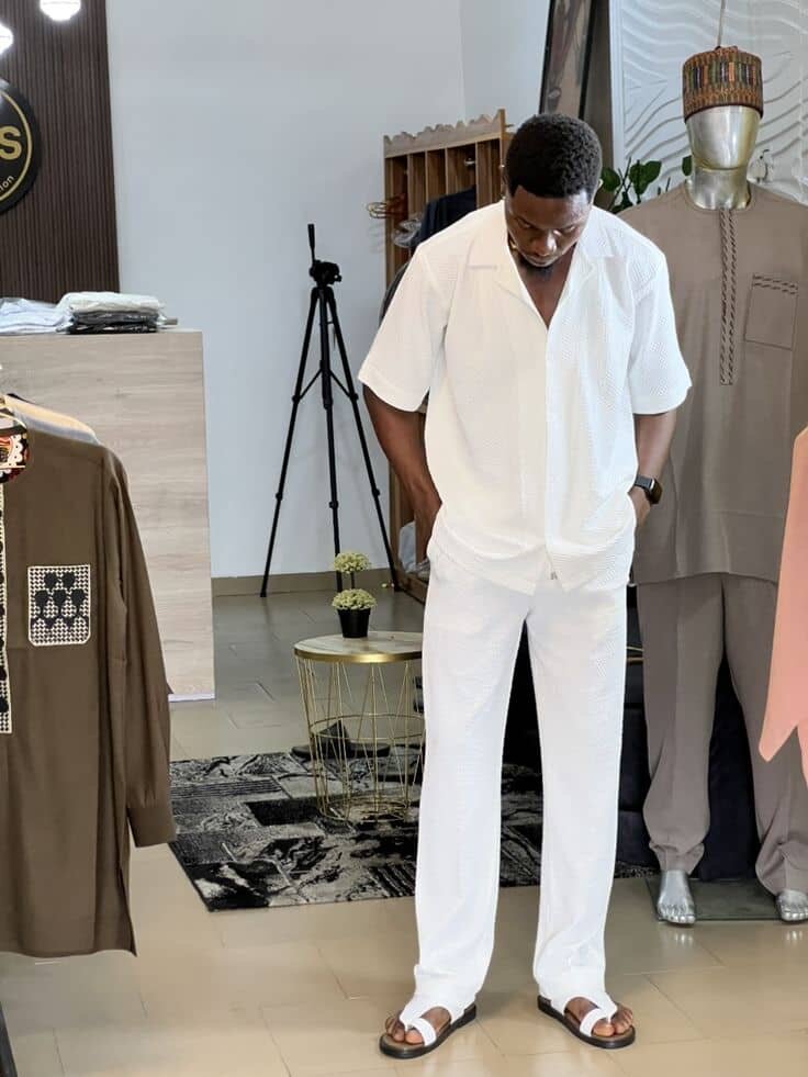 Ensemble blanc décontracté