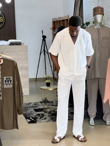 Ensemble blanc décontracté