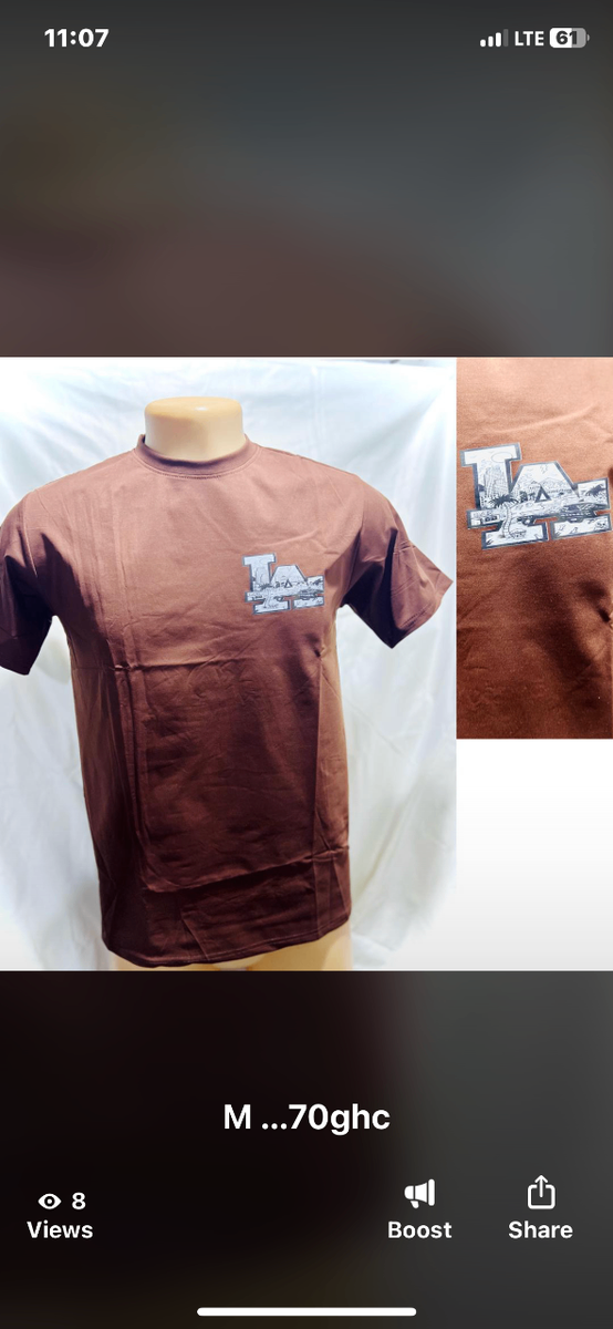 Brown Round Neck Top