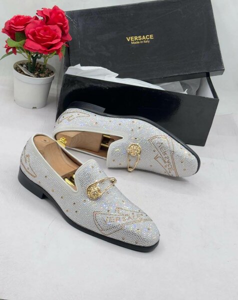 Versace White Design Shoes