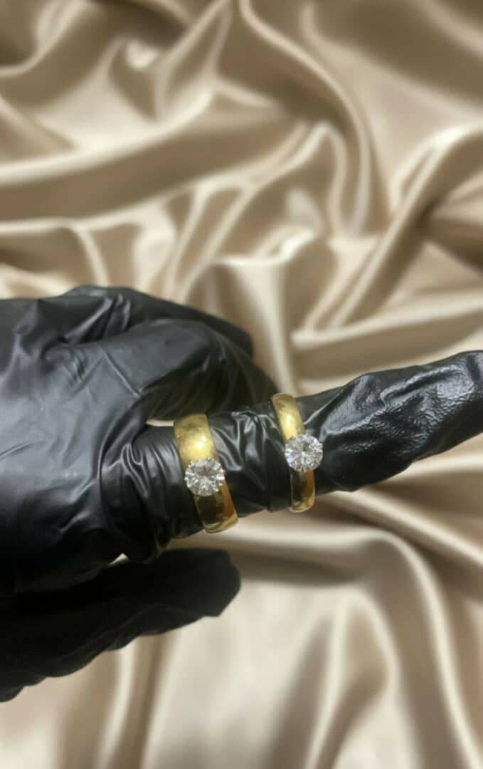 Bague en argent avec cristal