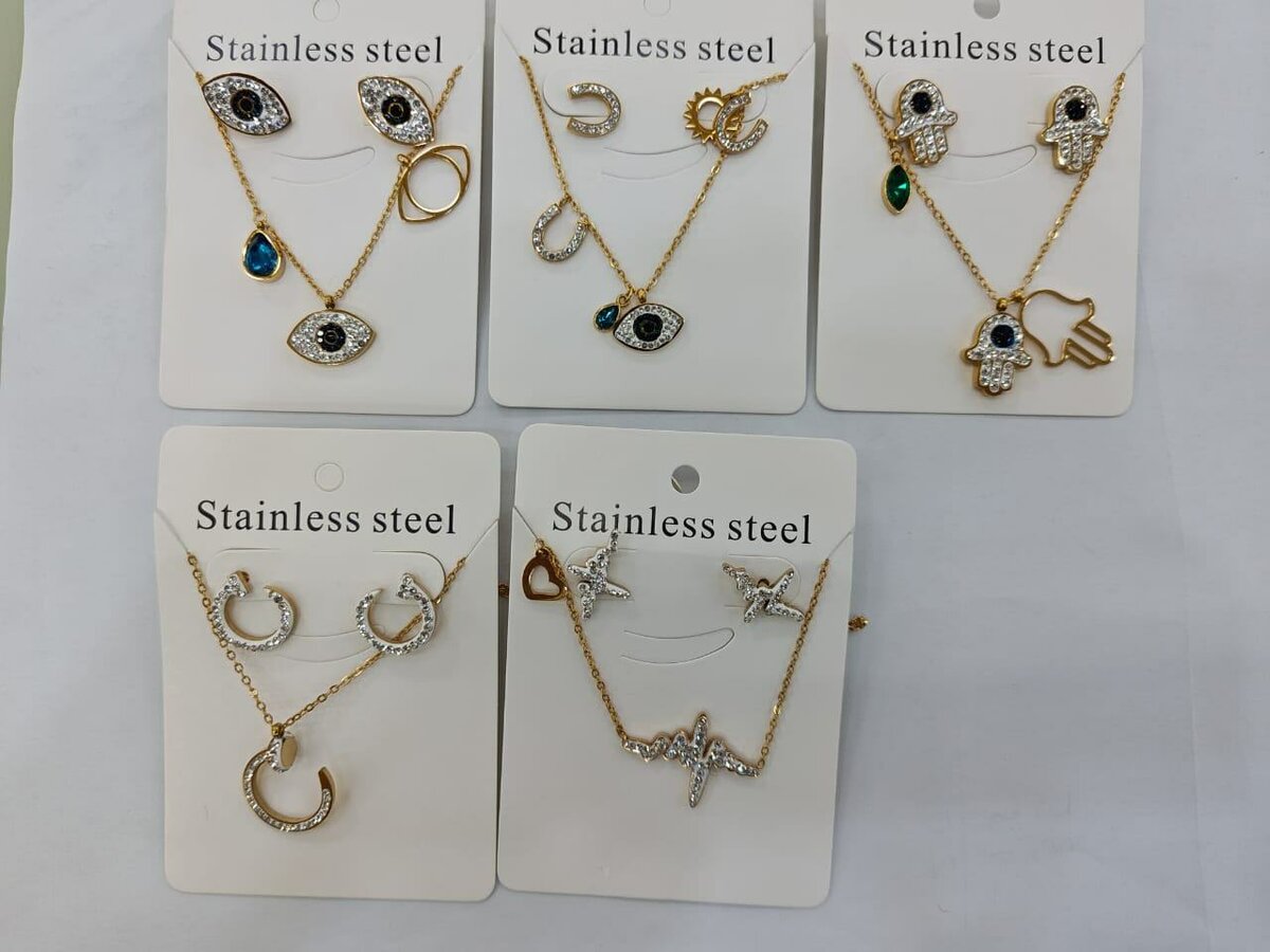 Stylish Stainless Steel Necklace Set