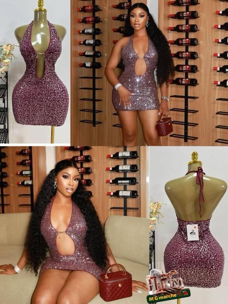 Robe de soirée pailletée