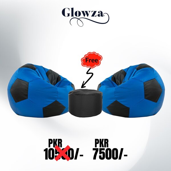 Football Bean Bags (2 Football bean bag with free stool)