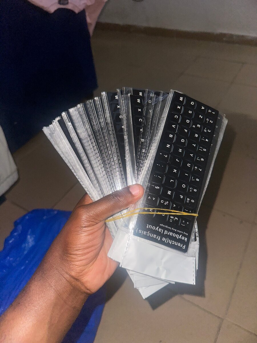 Autocollant clavier Azerty