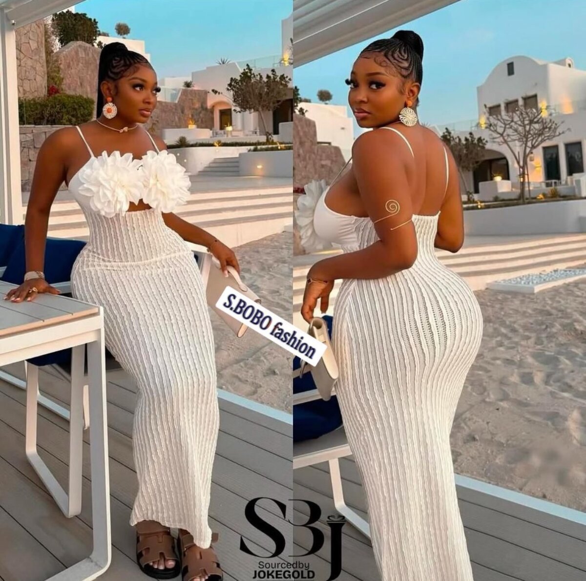 Robe élégante longue blanche