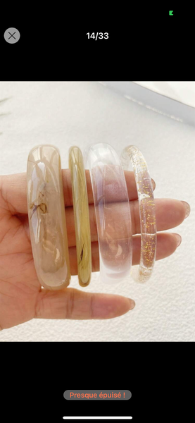 Bracelet en résine tendance