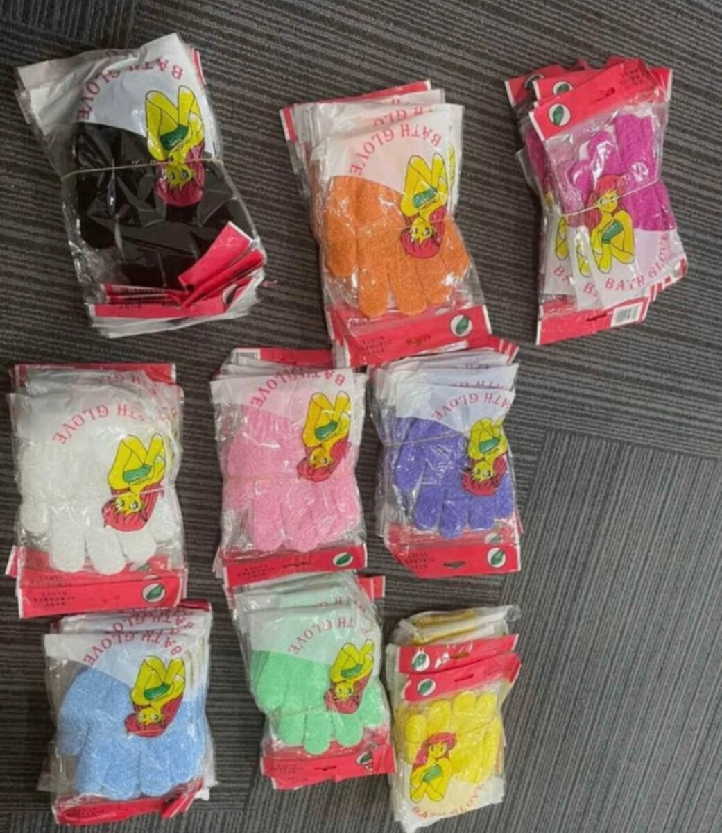 Gants de Bain Exfoliants Colorés