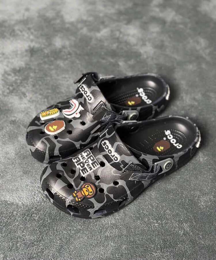Crocs camouflage bape