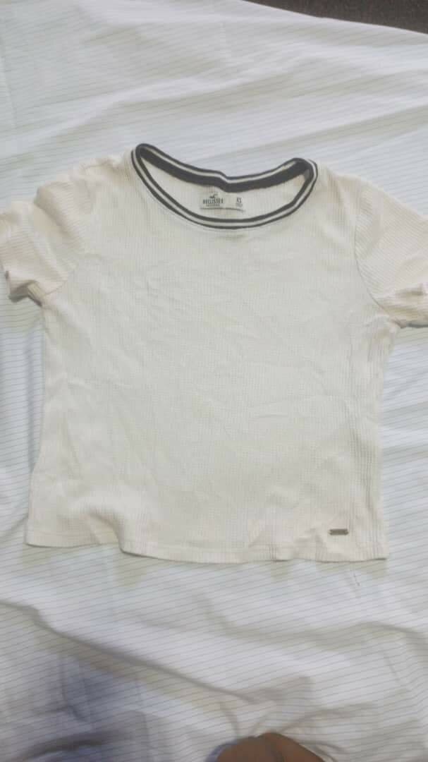 White Ribbed T-Shirt