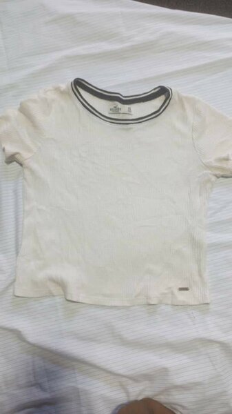 White Ribbed T-Shirt