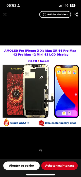 Écran de téléphone