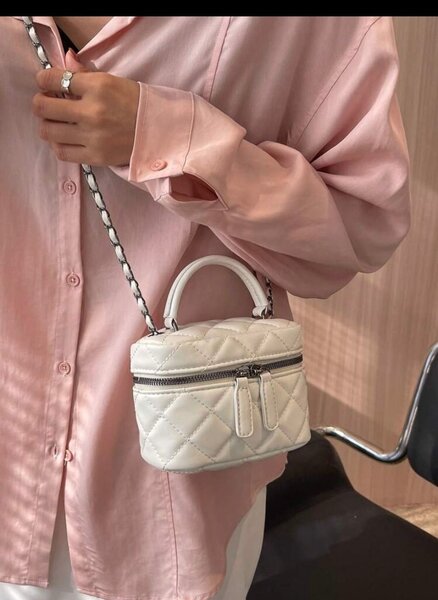 Sac Bandoulière Matelassé Blanc