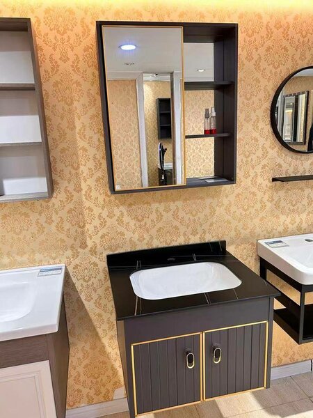 Well Designed Bathroom washbasin/ sleek Cabinet Mirror