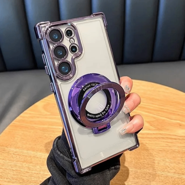 Coque violet  support Samsung