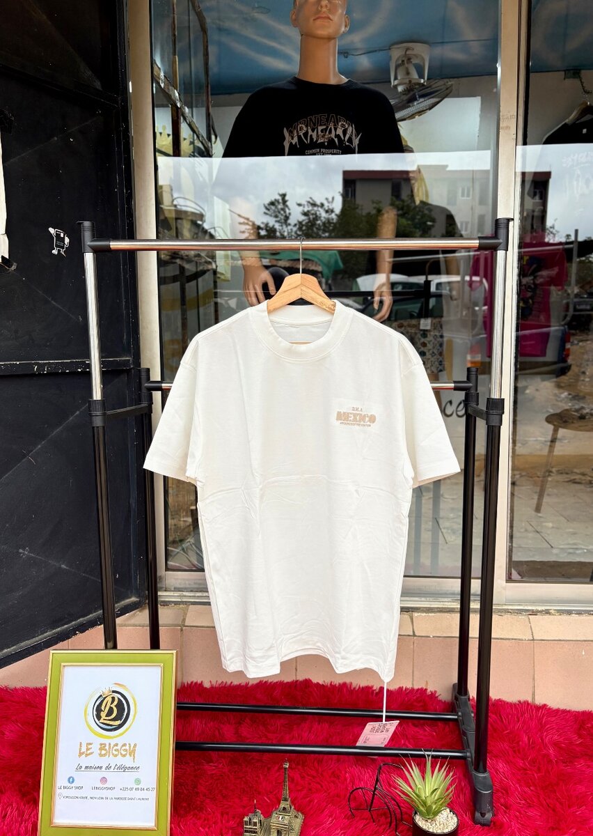 T-shirt blanc unisexe