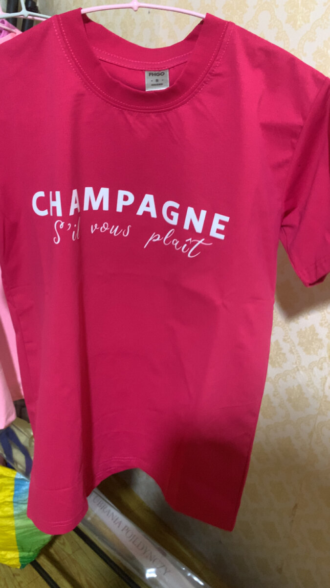 T-shirt rose "Champagne"