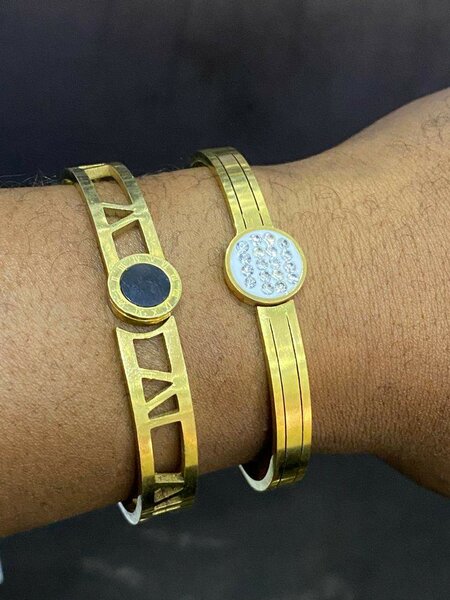 Gold Plated Roman Numeral Bracelets