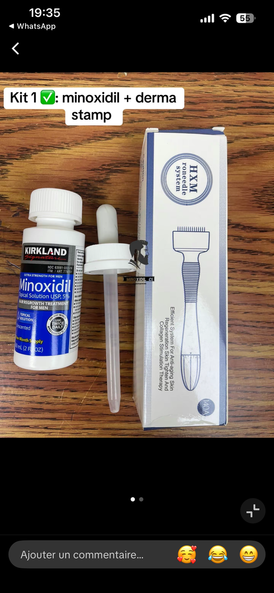 Kit Minoxidil + Dermaroller