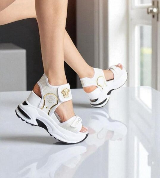 Sandales Chunky blanches modernes