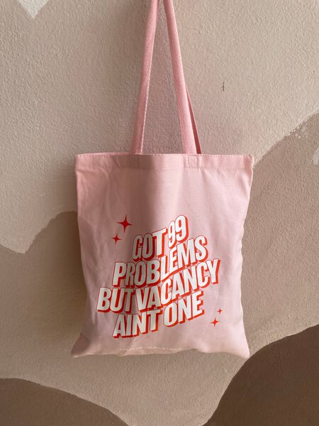 Sac cabas en coton rose