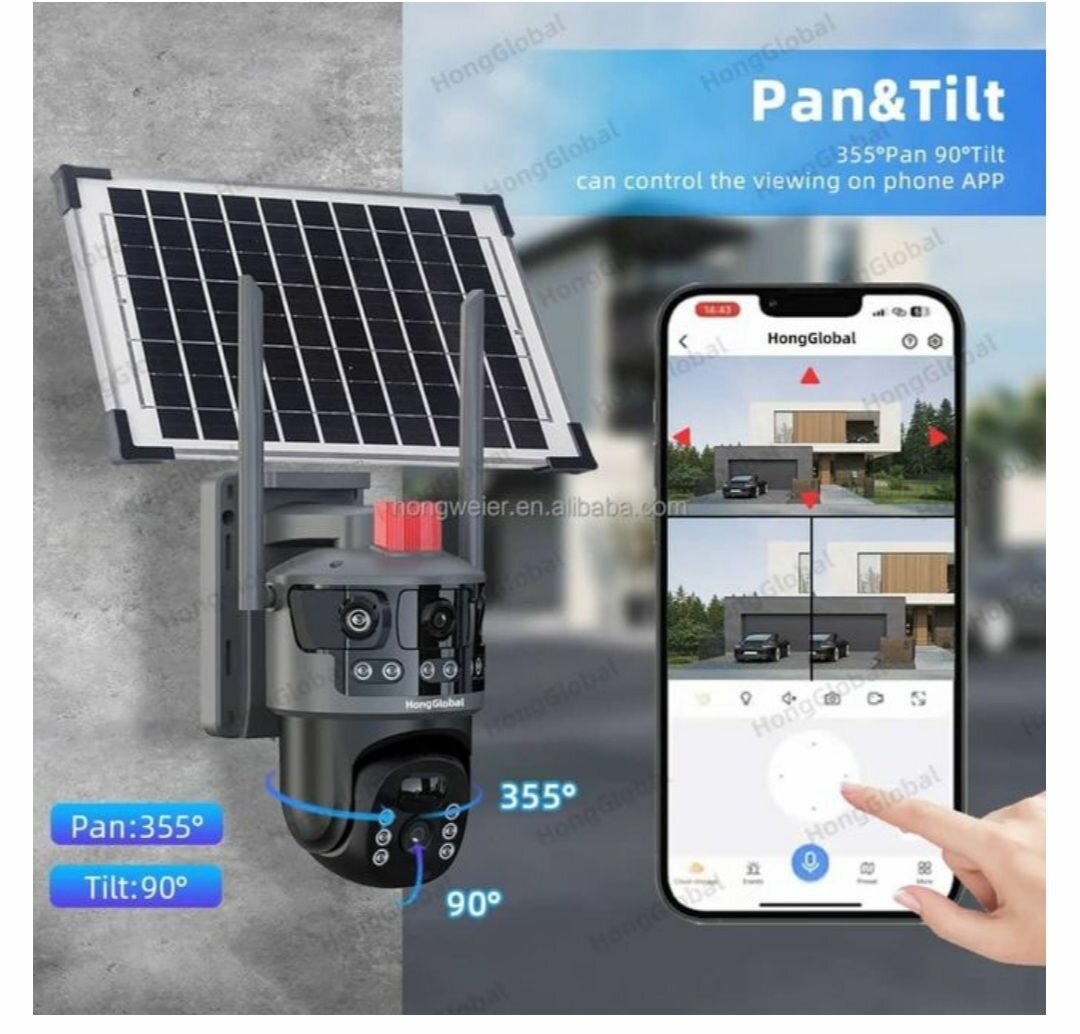 Caméra de sécurité solaire 4K