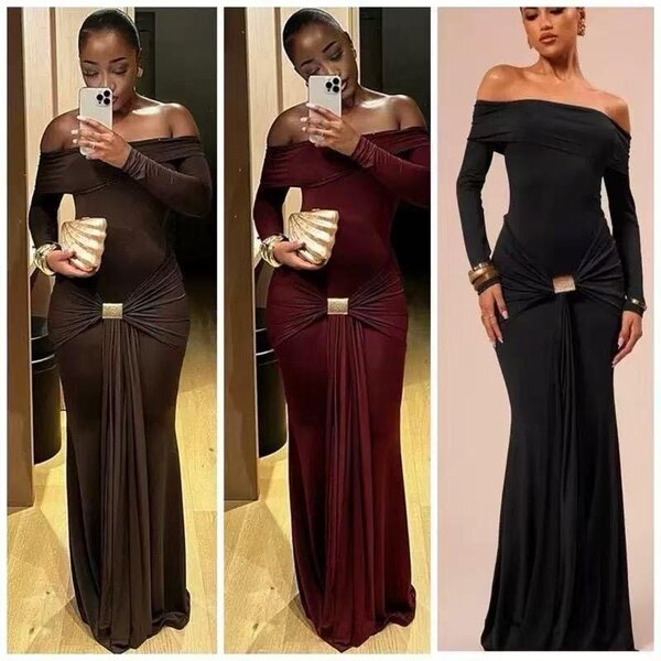 Robe Élégante Épaule Dénudée