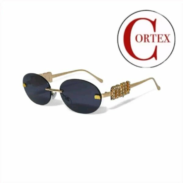 Lunettes de soleil Cortex dorées strass