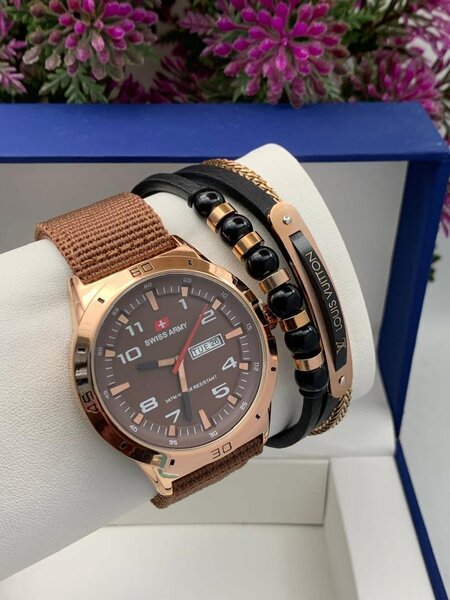 SWISS ARMY WATCH AND BRACELETS