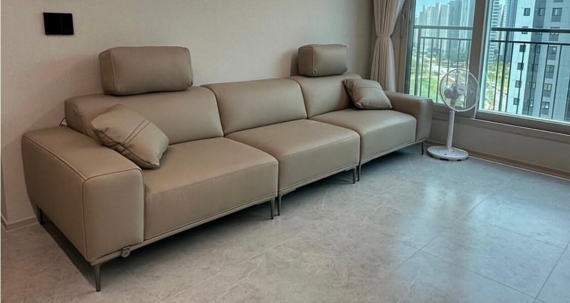 Canapé d'angle moderne en cuir