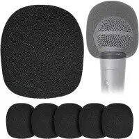 6 PCS Microphone Covers Microphone Windscreen Sponge Cover Hand Mic Foam Cover Protective Cap for Handheld Mic