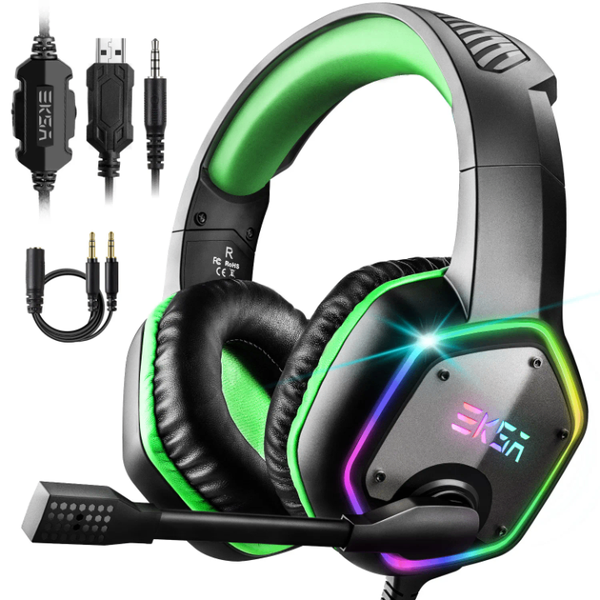 Casque Gaming EKEN avec LED et Microphone