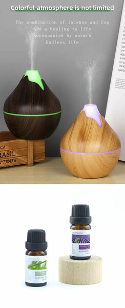 Wooden grain flower humidifier