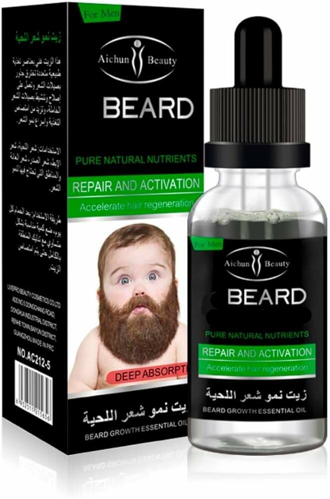 Aichun Beauty - 100% Pure Natural Beard Growth Essential Oil
