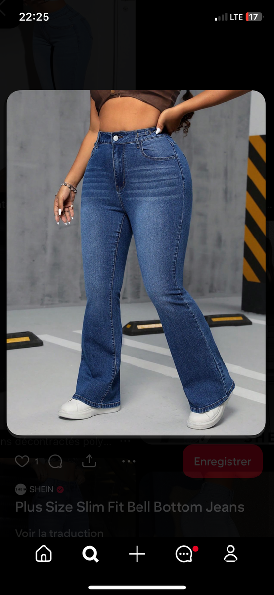 Jeans à pattes d'éléphant