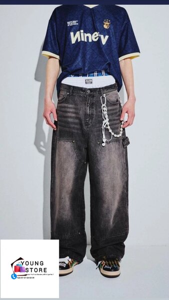 Jean large style urbain