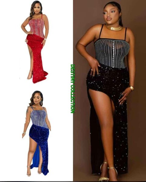 Robe Longue à Paillettes Glamour